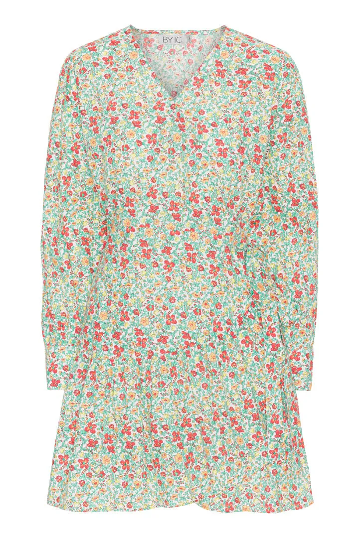 MaddyIC Kjole - Mørkegrøn Print