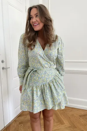 MaddyIC Kjole - Pastel Grøn Print