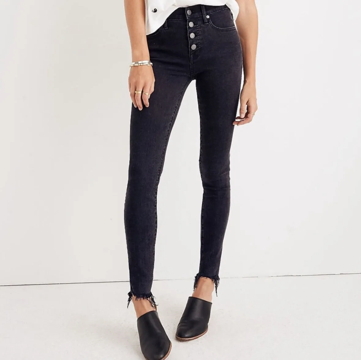Madewell 9” High Rise Skinny Raw Ankle Jeans