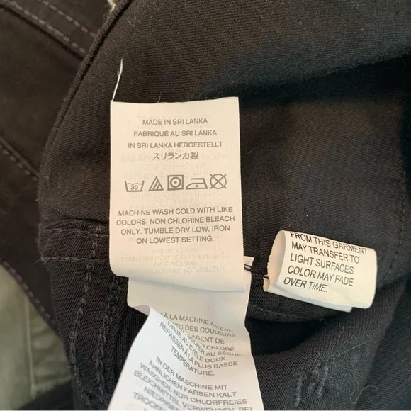 Madewell Black 10” High Rise Skinny Jeans Size 28