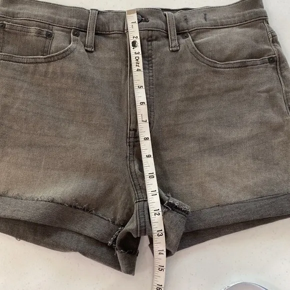 Madewell New! High Rise Denim Cut Off Shorts Distress Lunar Wash Fray Hem