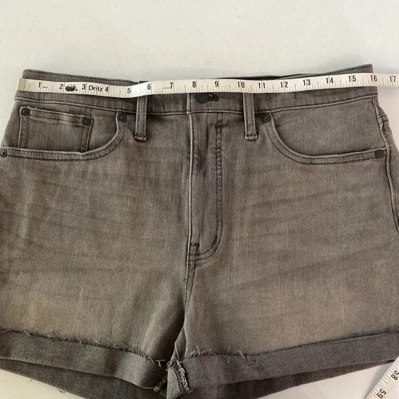 Madewell New! High Rise Denim Cut Off Shorts Distress Lunar Wash Fray Hem