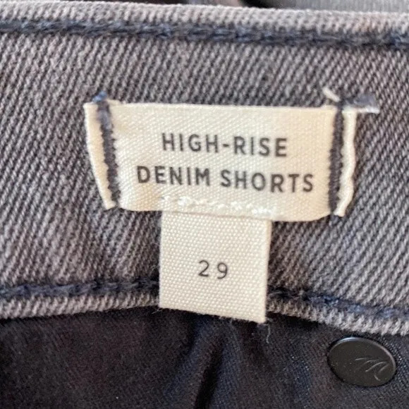 Madewell New! High Rise Denim Cut Off Shorts Distress Lunar Wash Fray Hem