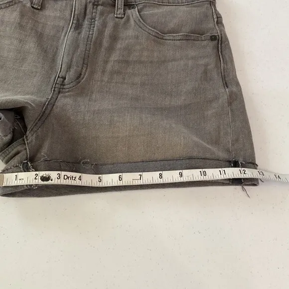 Madewell New! High Rise Denim Cut Off Shorts Distress Lunar Wash Fray Hem