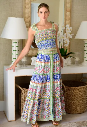 Mae Skirt in Spring Mixed Stripe by Elizabeth James
