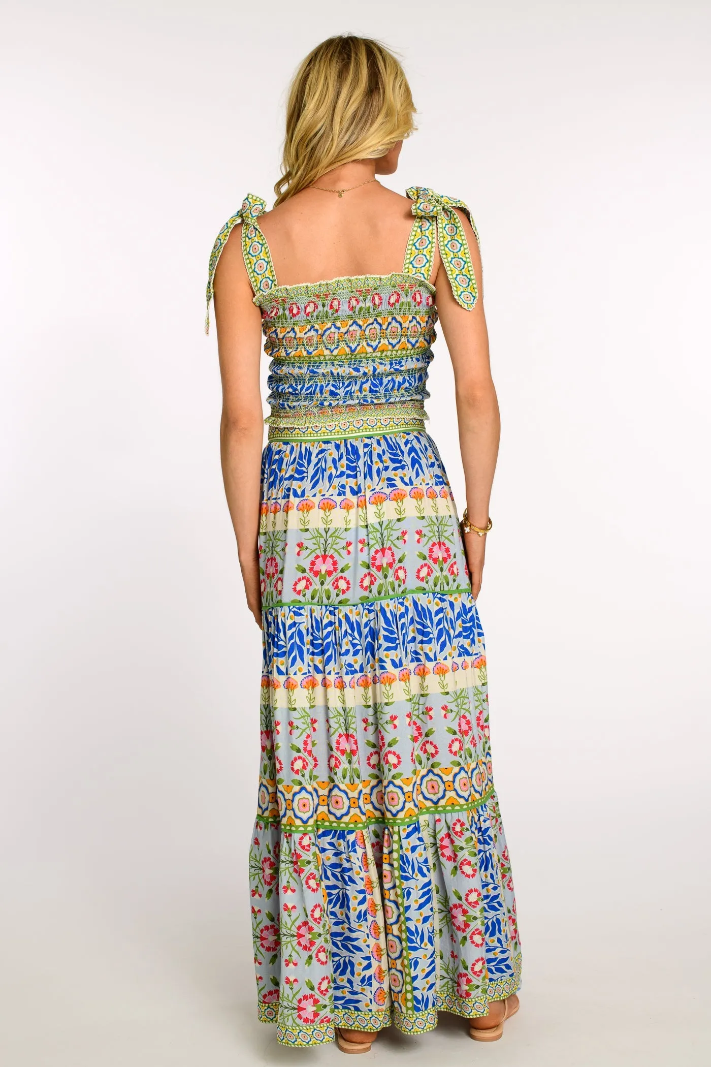 Mae Skirt in Spring Mixed Stripe by Elizabeth James