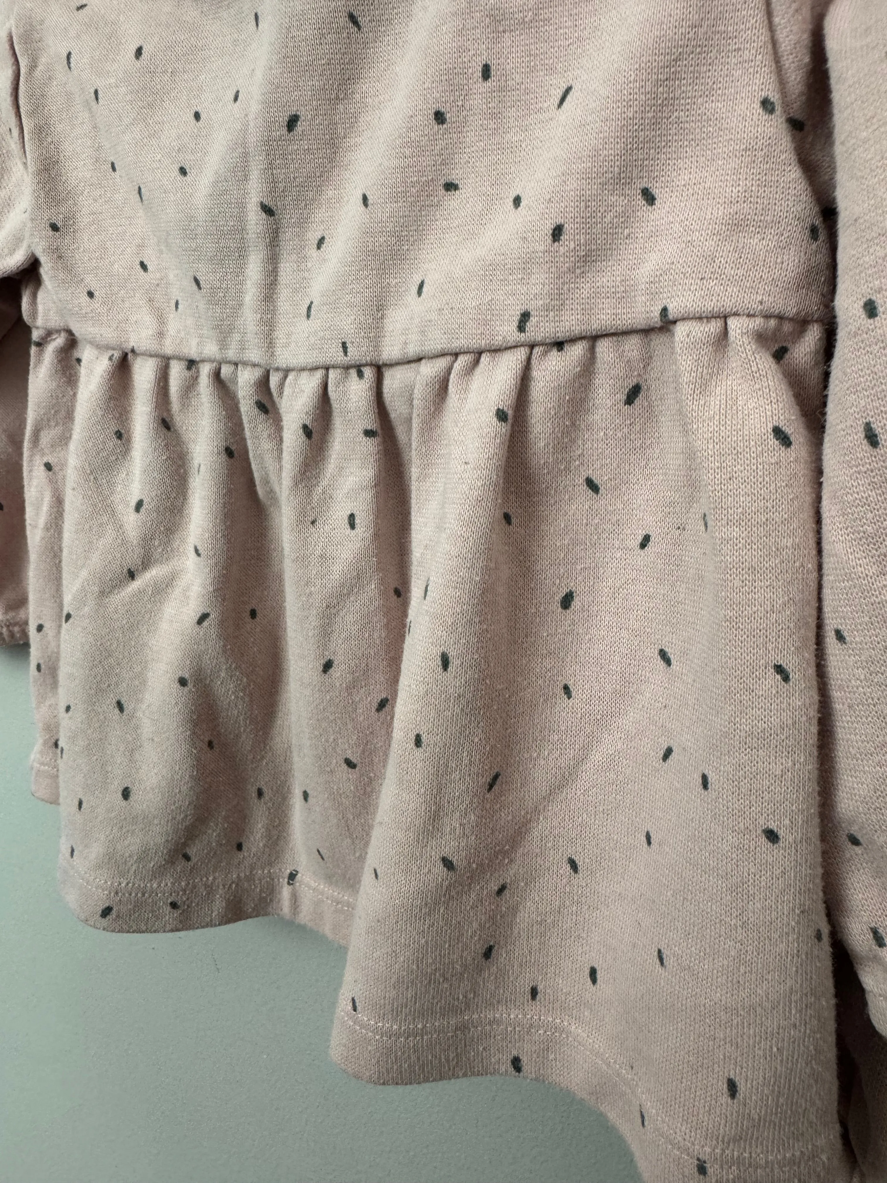 M&S pink spot coord set 3-6m