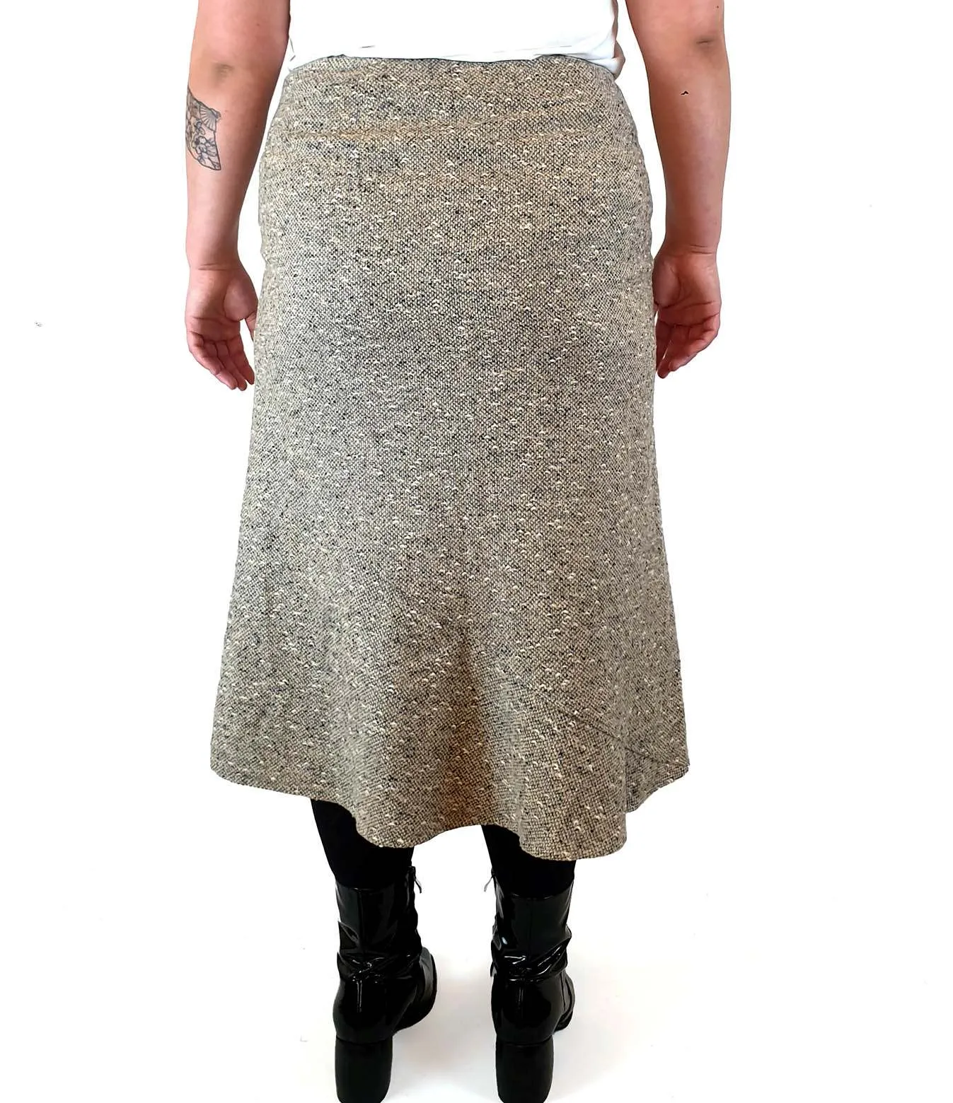 Max Mara grey wool silk mix pencil skirt size UK 16