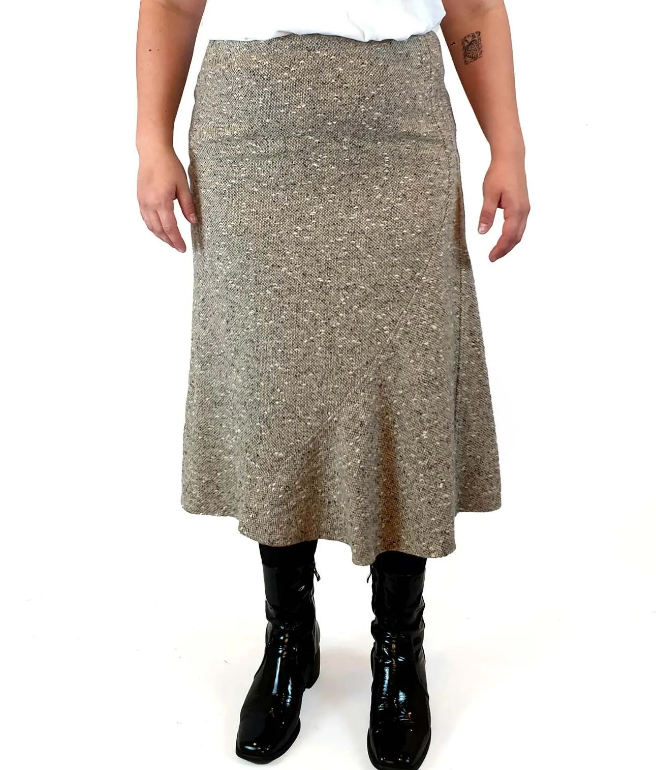 Max Mara grey wool silk mix pencil skirt size UK 16