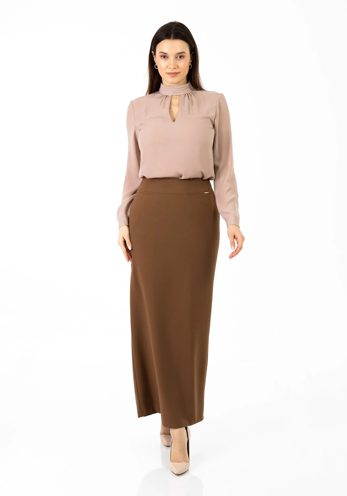 Maxi Back Slitted Pencil Skirt