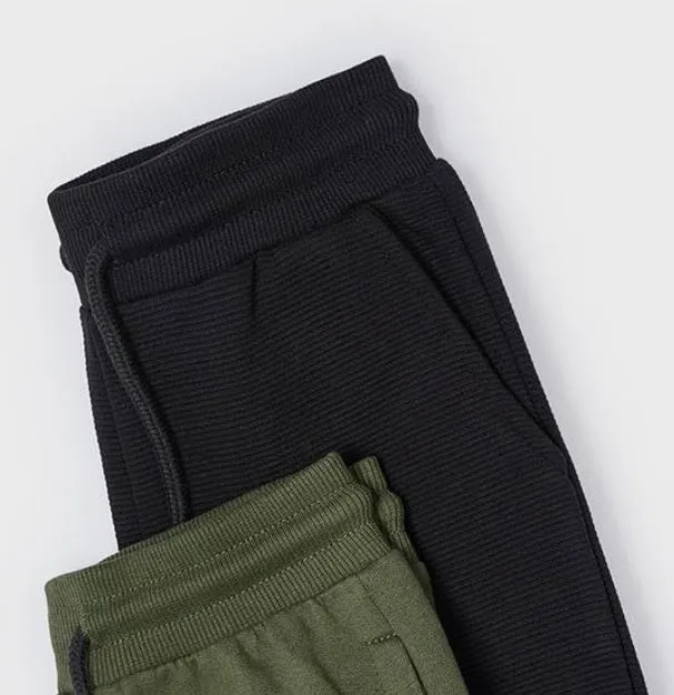 Mayoral Boys Black Joggers: Size 3 to 9 Years