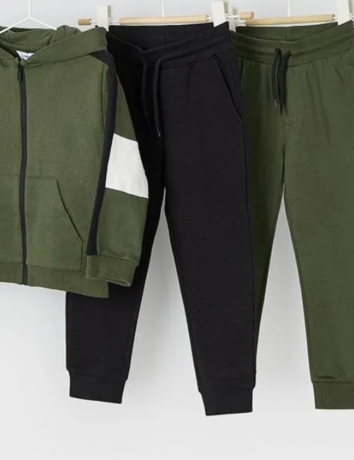 Mayoral Boys Black Joggers: Size 3 to 9 Years