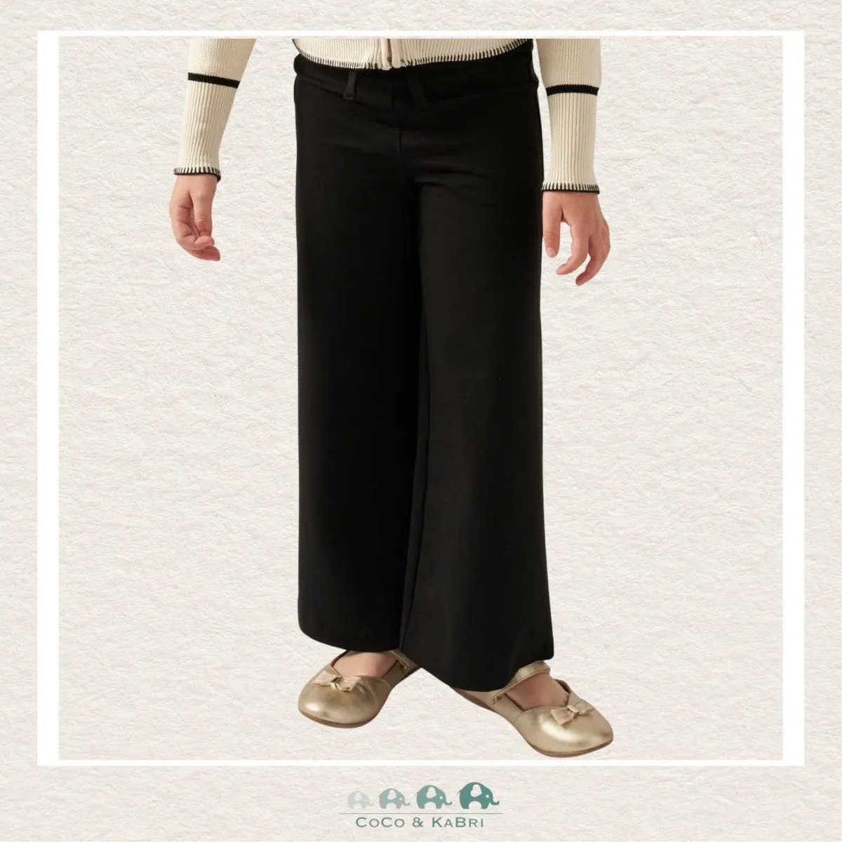 *Mayoral : Girls Black Wide Leg Cropped Dress Pants
