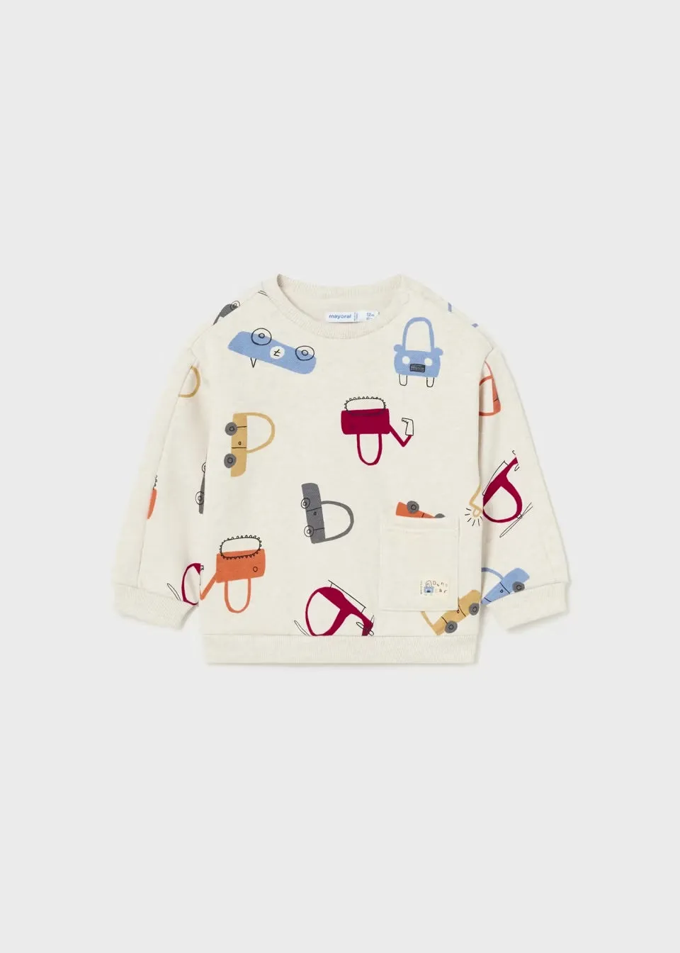 Mayoral Infant Boys Car Print Sweatshirt 2462