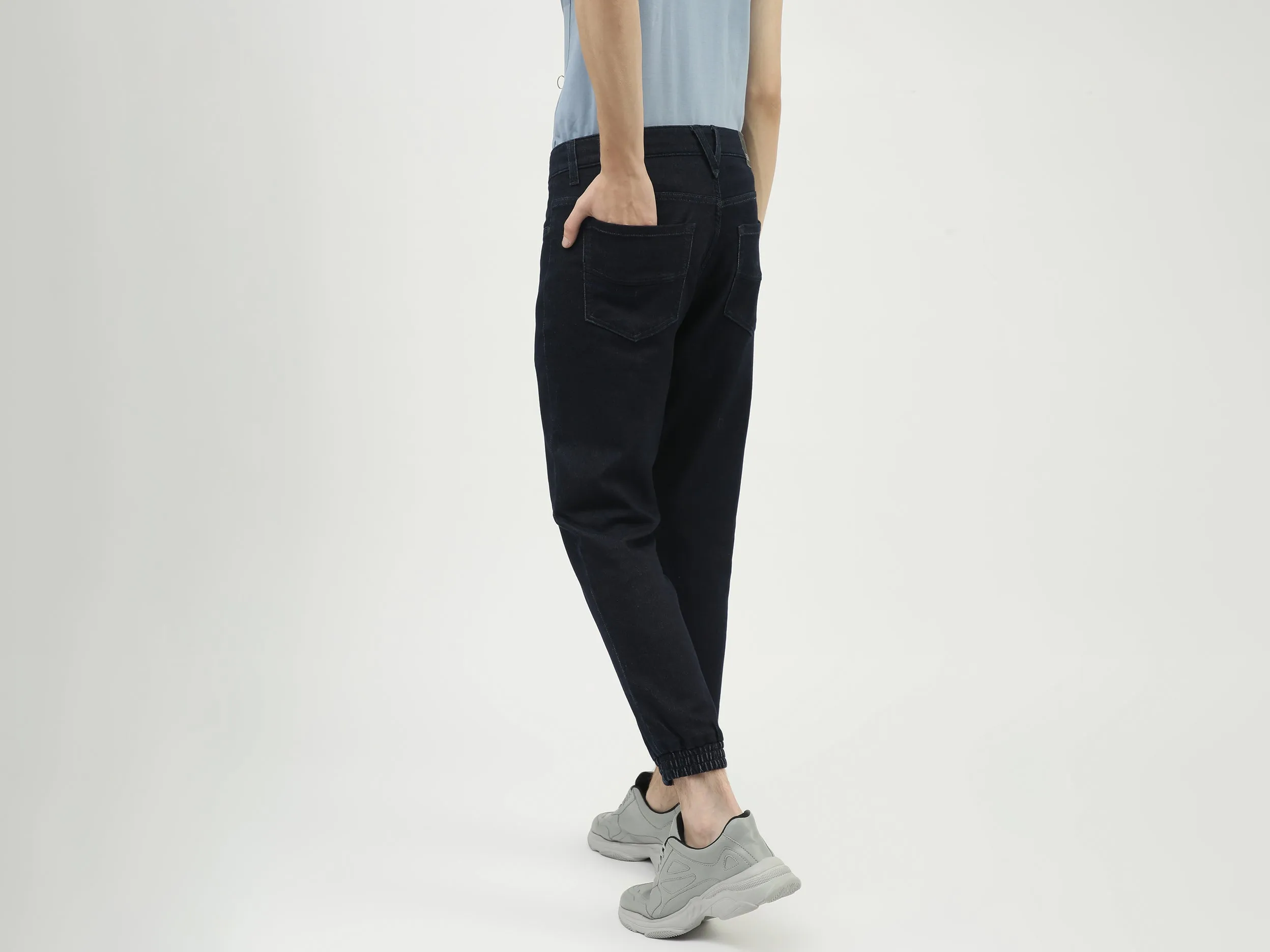Men Solid Joggers Style Jeans