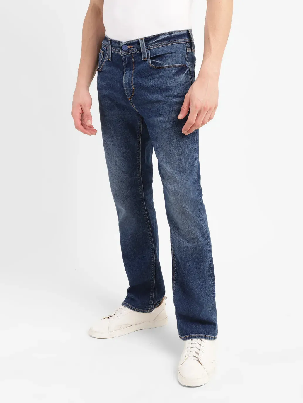 Men's 527 Mid Indigo Slim Bootcut Fit Mid Rise Jeans
