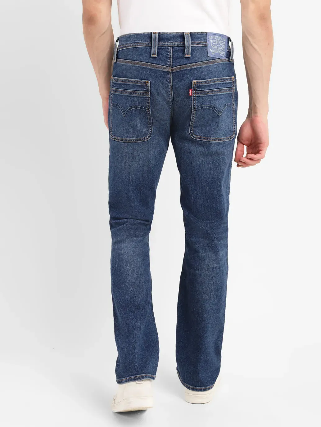 Men's 527 Mid Indigo Slim Bootcut Fit Mid Rise Jeans