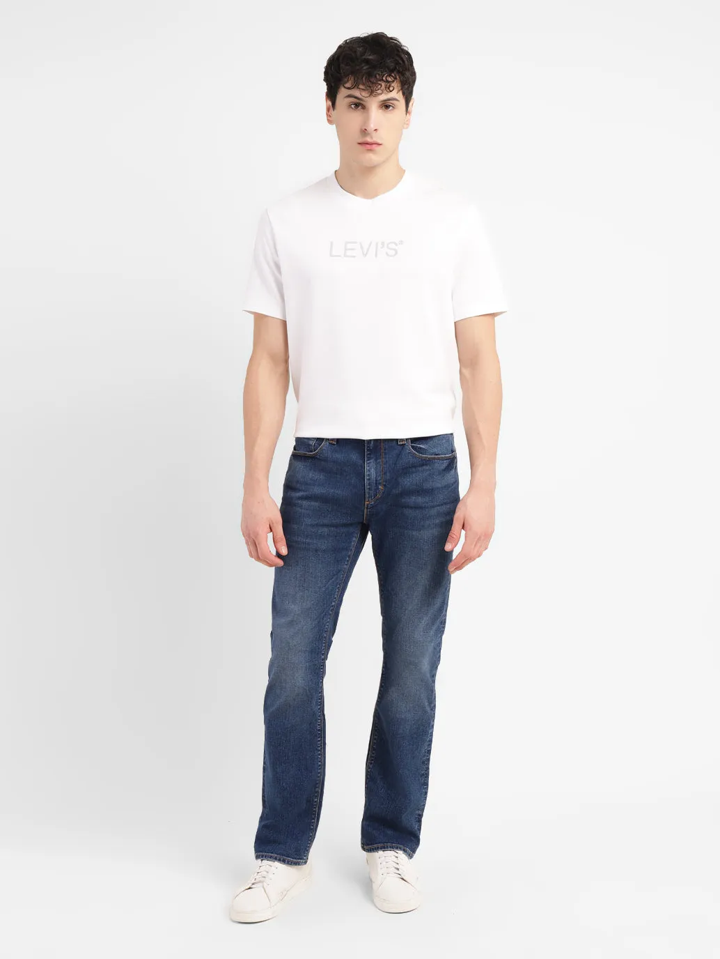 Men's 527 Mid Indigo Slim Bootcut Fit Mid Rise Jeans