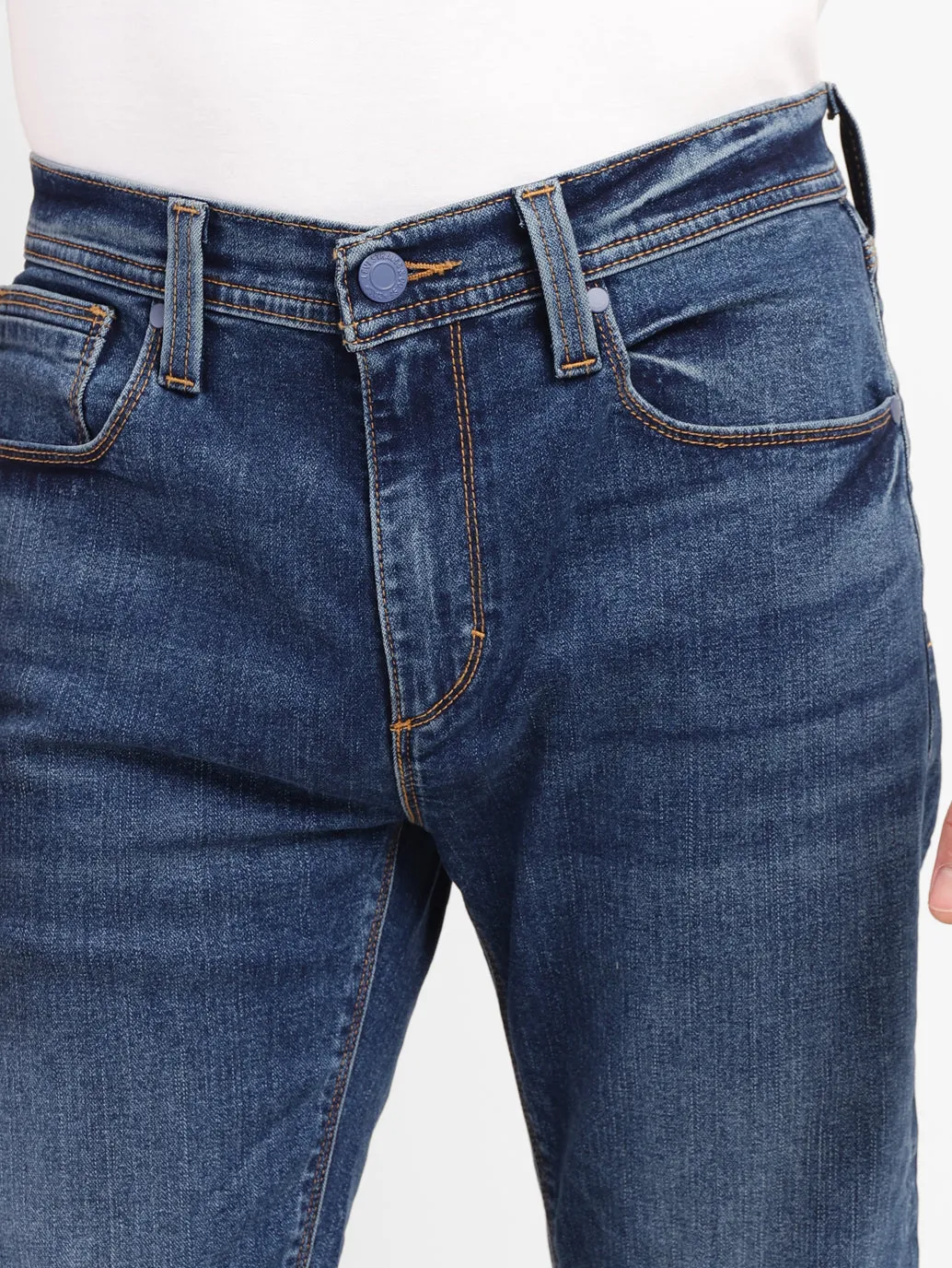 Men's 527 Mid Indigo Slim Bootcut Fit Mid Rise Jeans