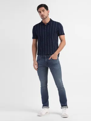 Men's 65504 Blue Skinny Fit Mid Rise Jeans