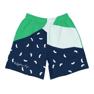 Men's Athletic Green/Blue Abstract Shorts