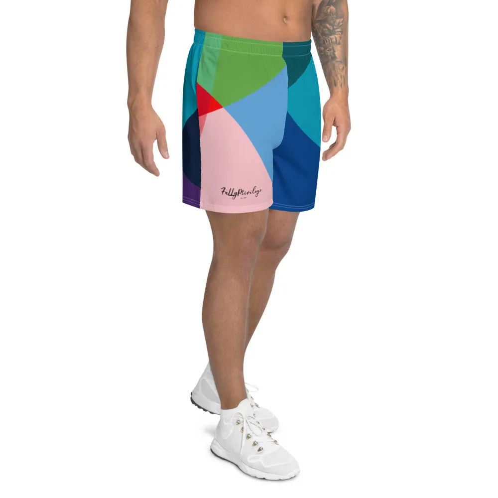 Men's Athletic Long Abstract Shorts