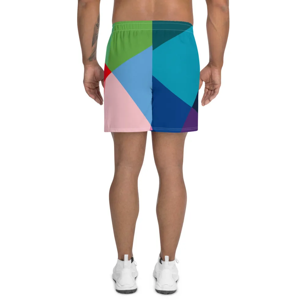 Men's Athletic Long Abstract Shorts