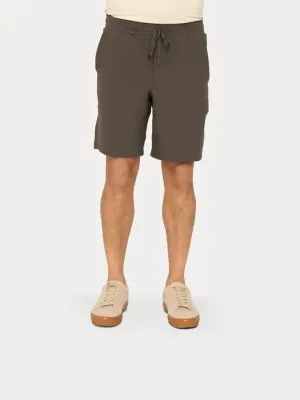 Men's Drawstring Shorts with Pockets in Black Olive