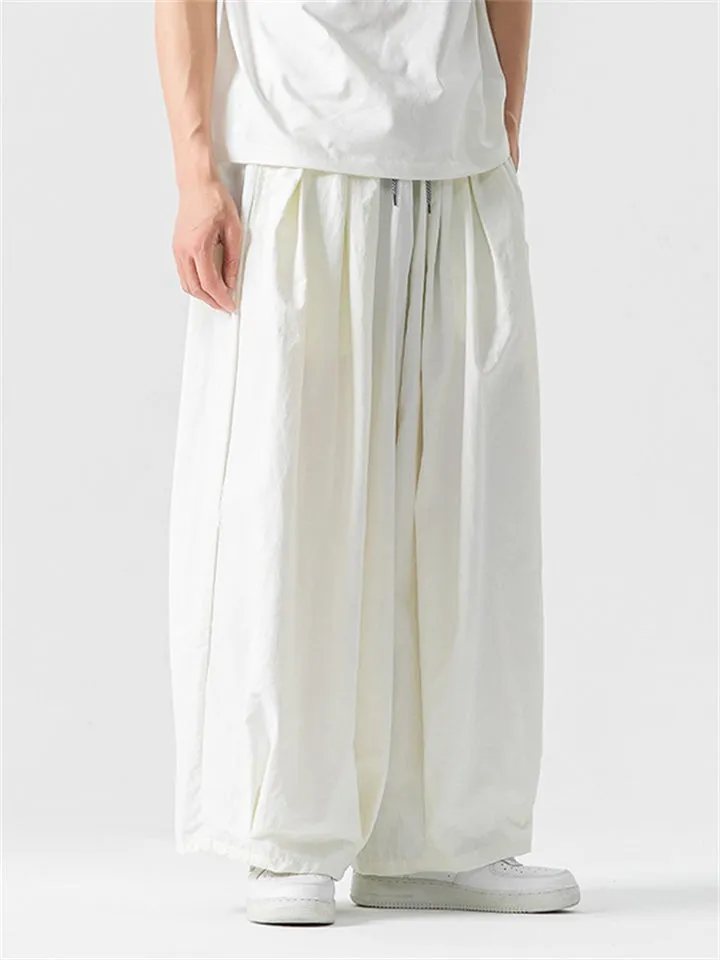 Men's Japanese Casual Pleated Loose Lantern Pants