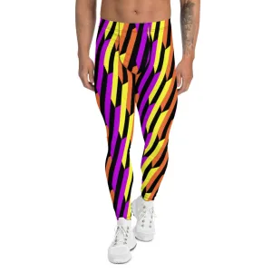 Mens Leggings, Purple Colour Slash