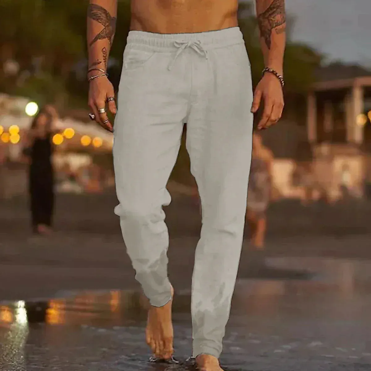 Men's Linen Leisure Trousers - Jaxx
