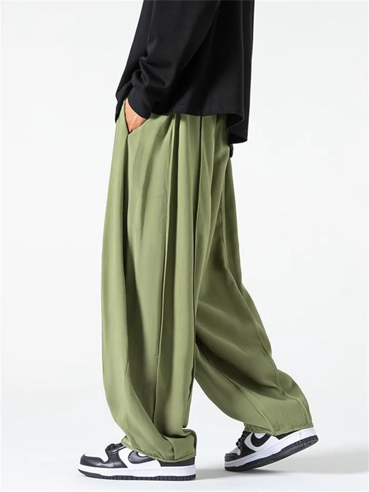 Men's Oversized Solid Color Streetwear Casual Pants