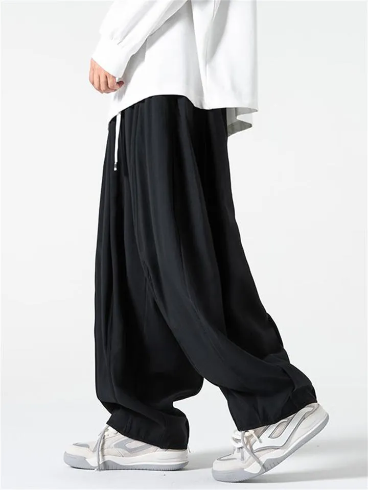 Men's Oversized Solid Color Streetwear Casual Pants