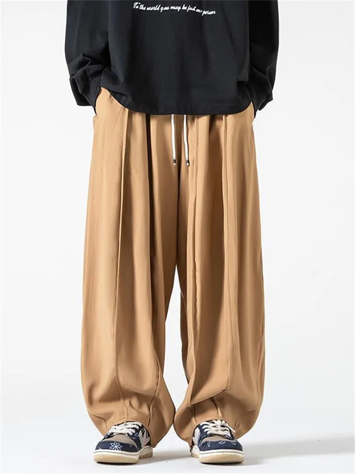 Men's Oversized Solid Color Streetwear Casual Pants