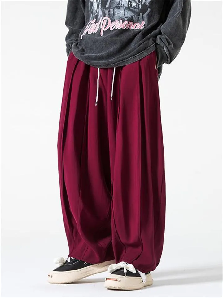 Men's Oversized Solid Color Streetwear Casual Pants