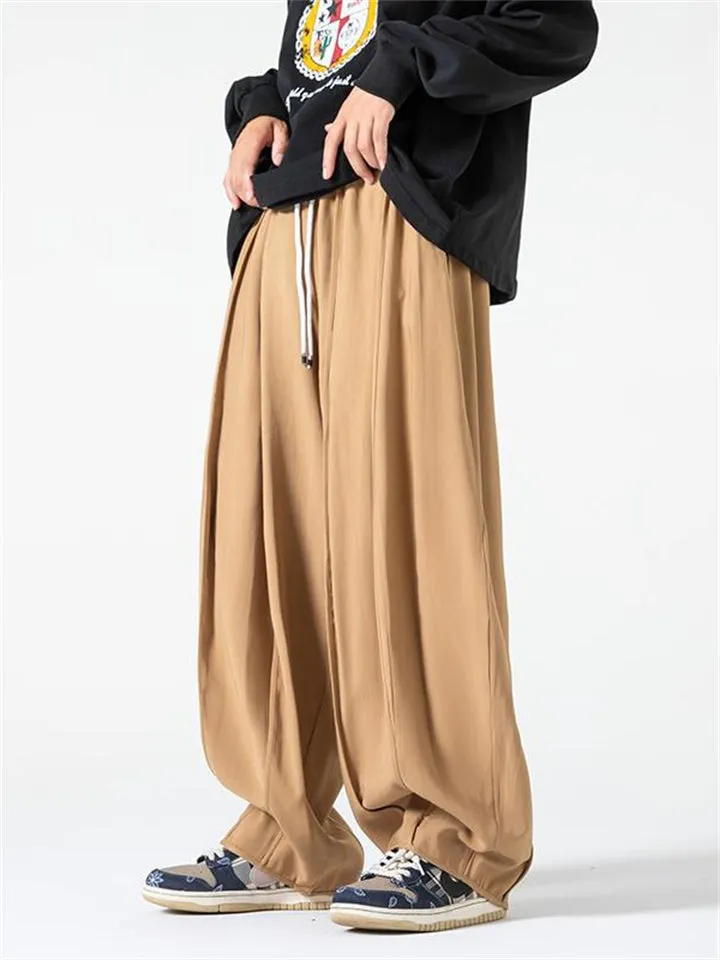 Men's Oversized Solid Color Streetwear Casual Pants