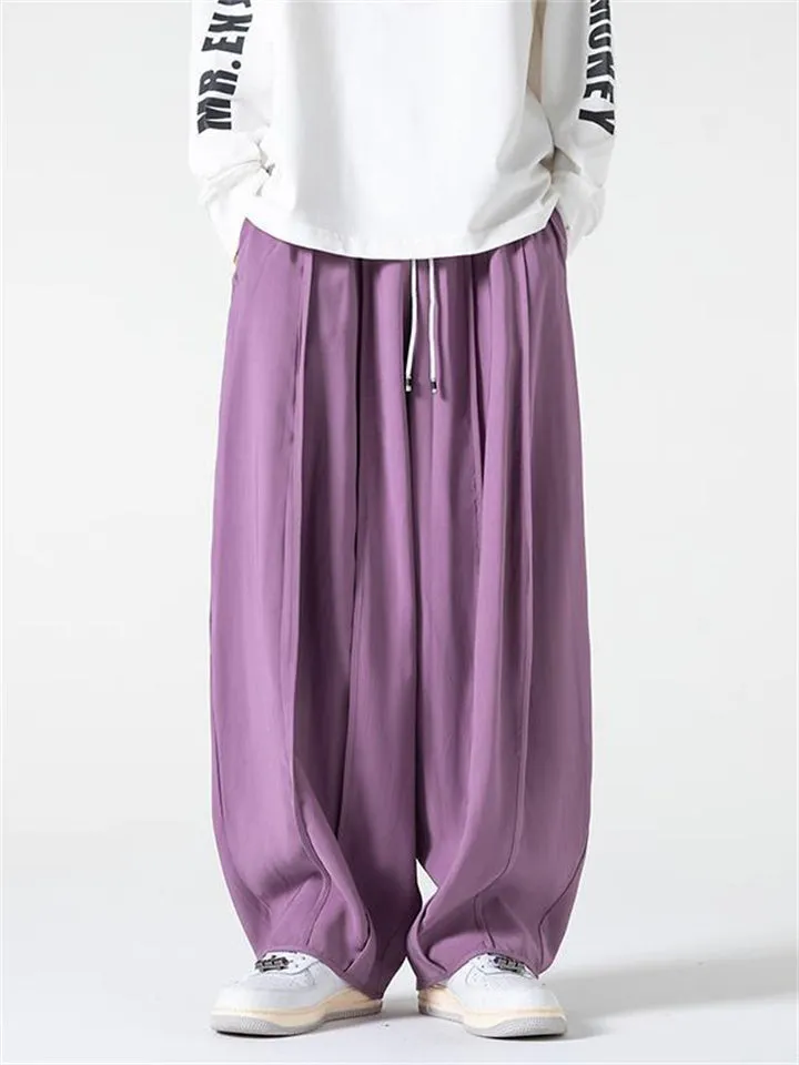 Men's Oversized Solid Color Streetwear Casual Pants