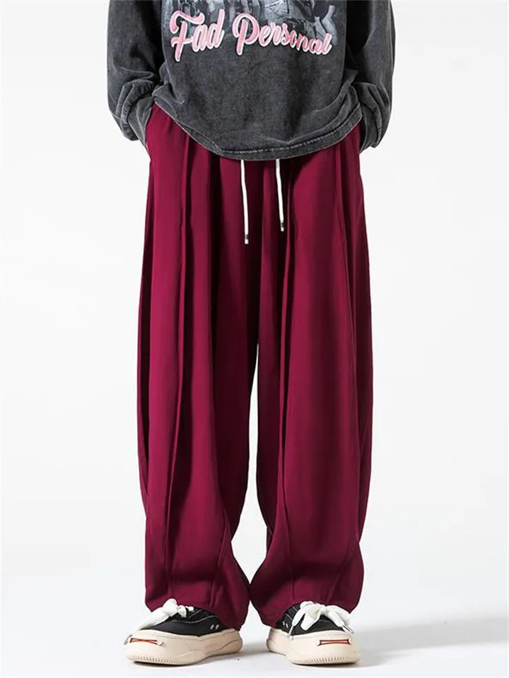 Men's Oversized Solid Color Streetwear Casual Pants