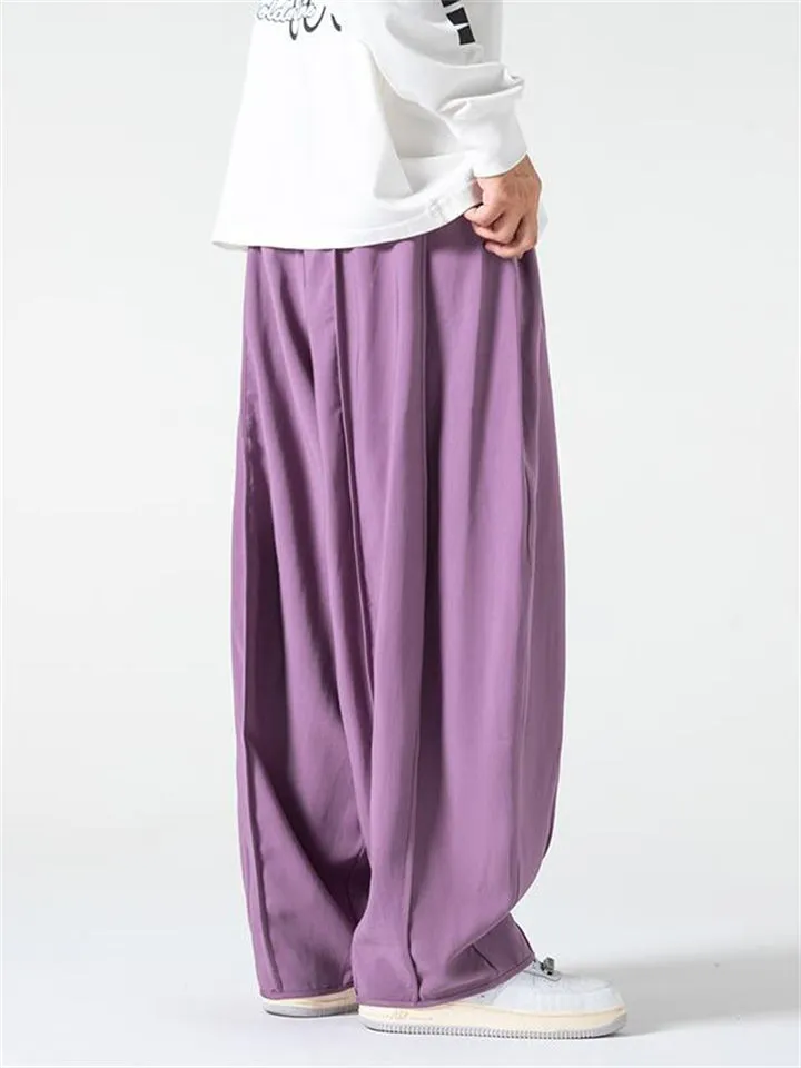 Men's Oversized Solid Color Streetwear Casual Pants