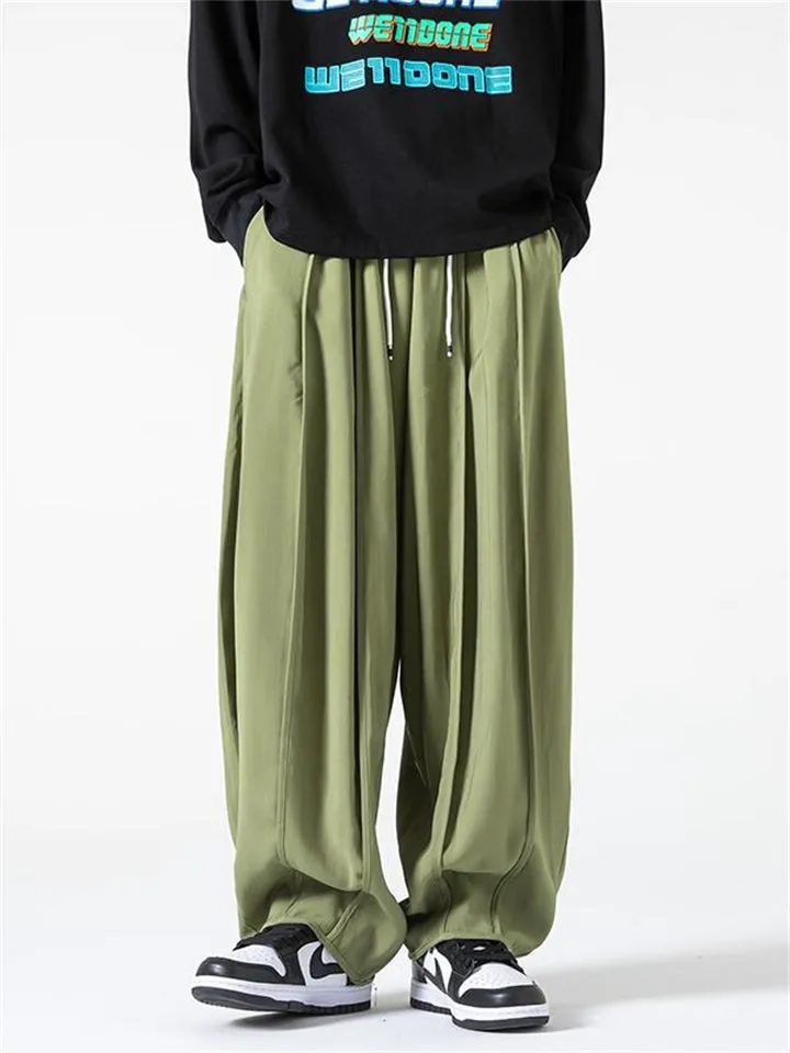Men's Oversized Solid Color Streetwear Casual Pants