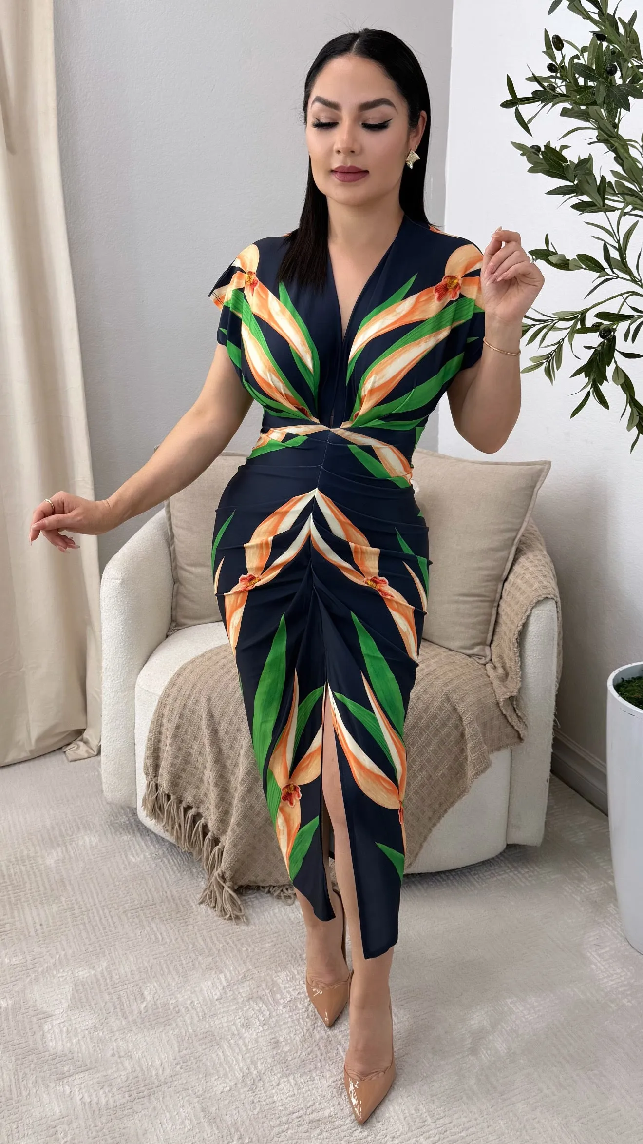 MERCEDES NAVY DRESS