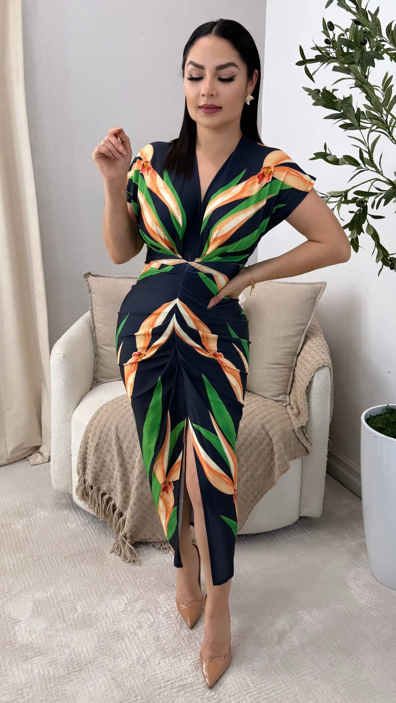 MERCEDES NAVY DRESS