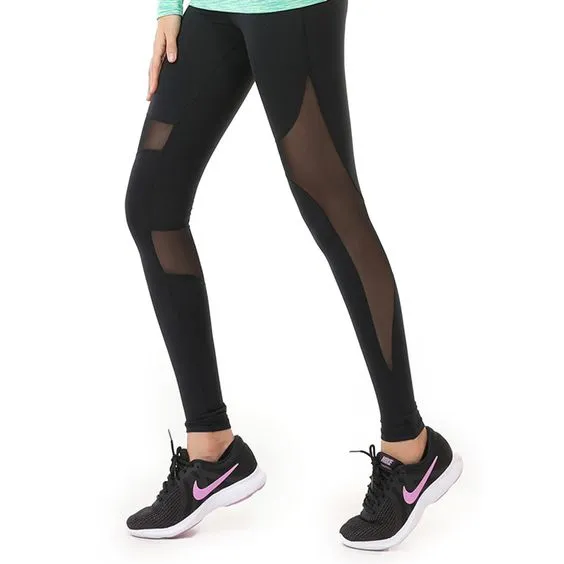 Mesh Panel Gym Sports Leggings