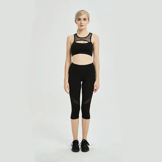 Mesh Panel Workout Gym Yoga Leggings