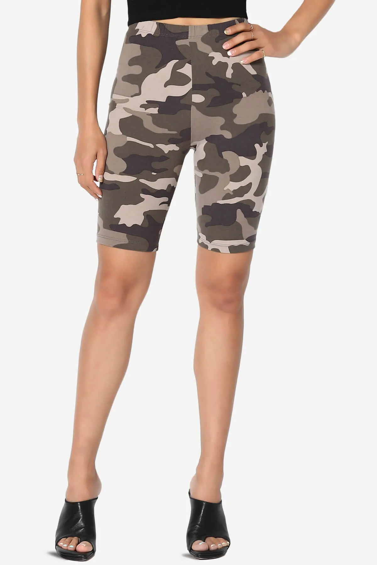 Michigan Camo Print Microfiber Bike Short Leggings
