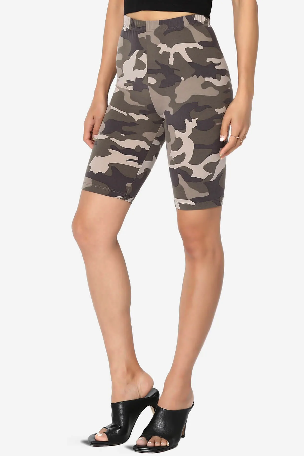 Michigan Camo Print Microfiber Bike Short Leggings