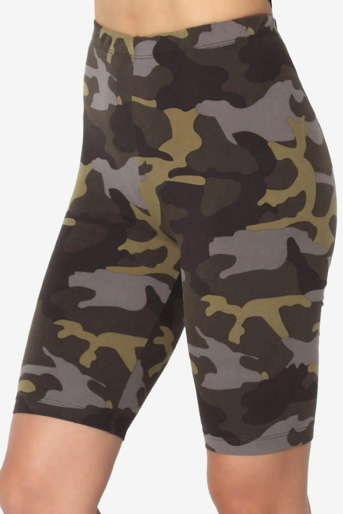 Michigan Camo Print Microfiber Bike Short Leggings