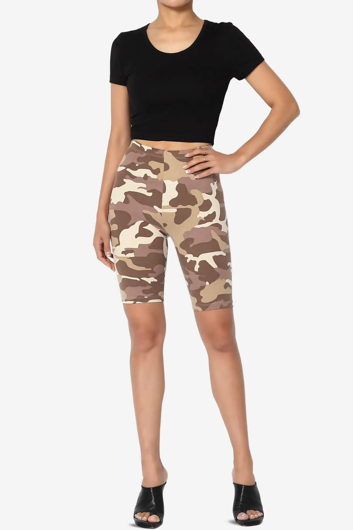 Michigan Camo Print Microfiber Bike Short Leggings