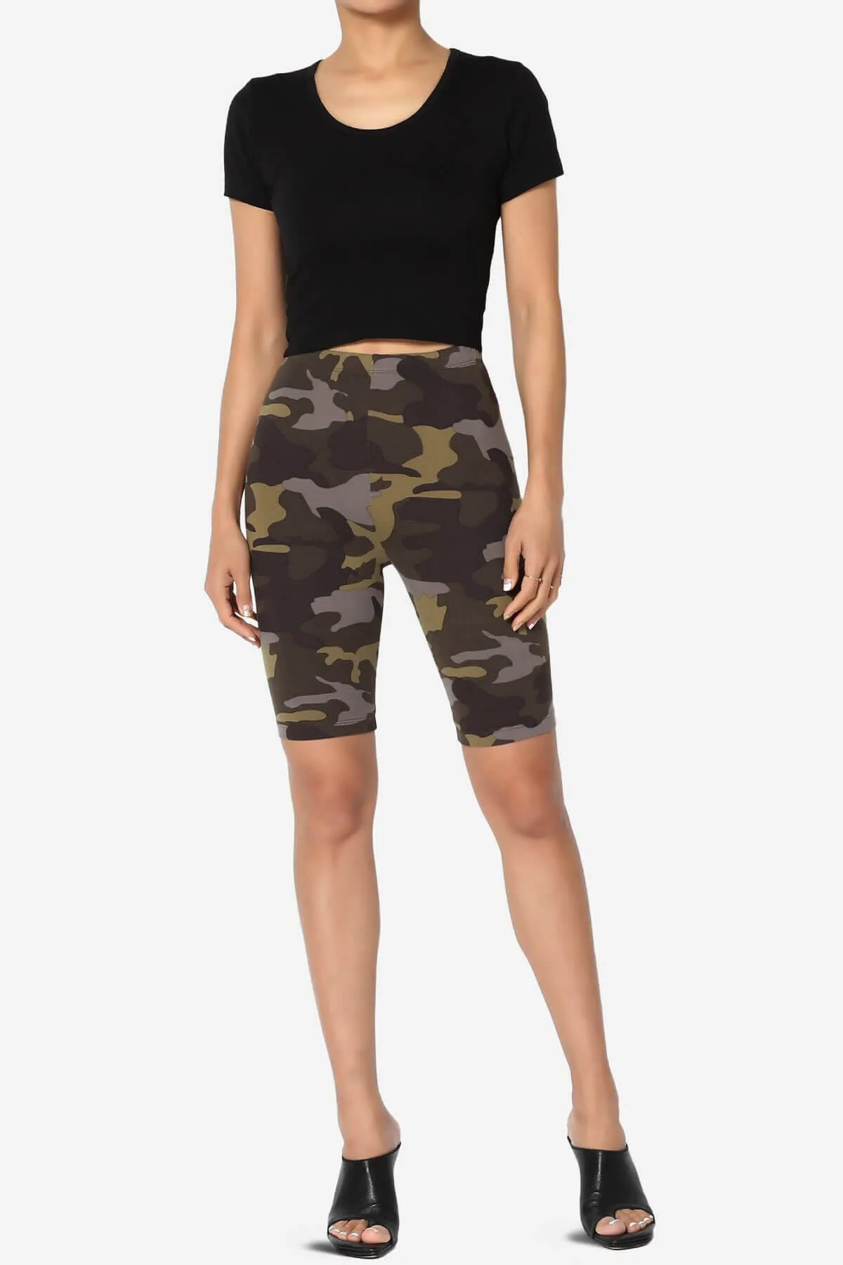 Michigan Camo Print Microfiber Bike Short Leggings