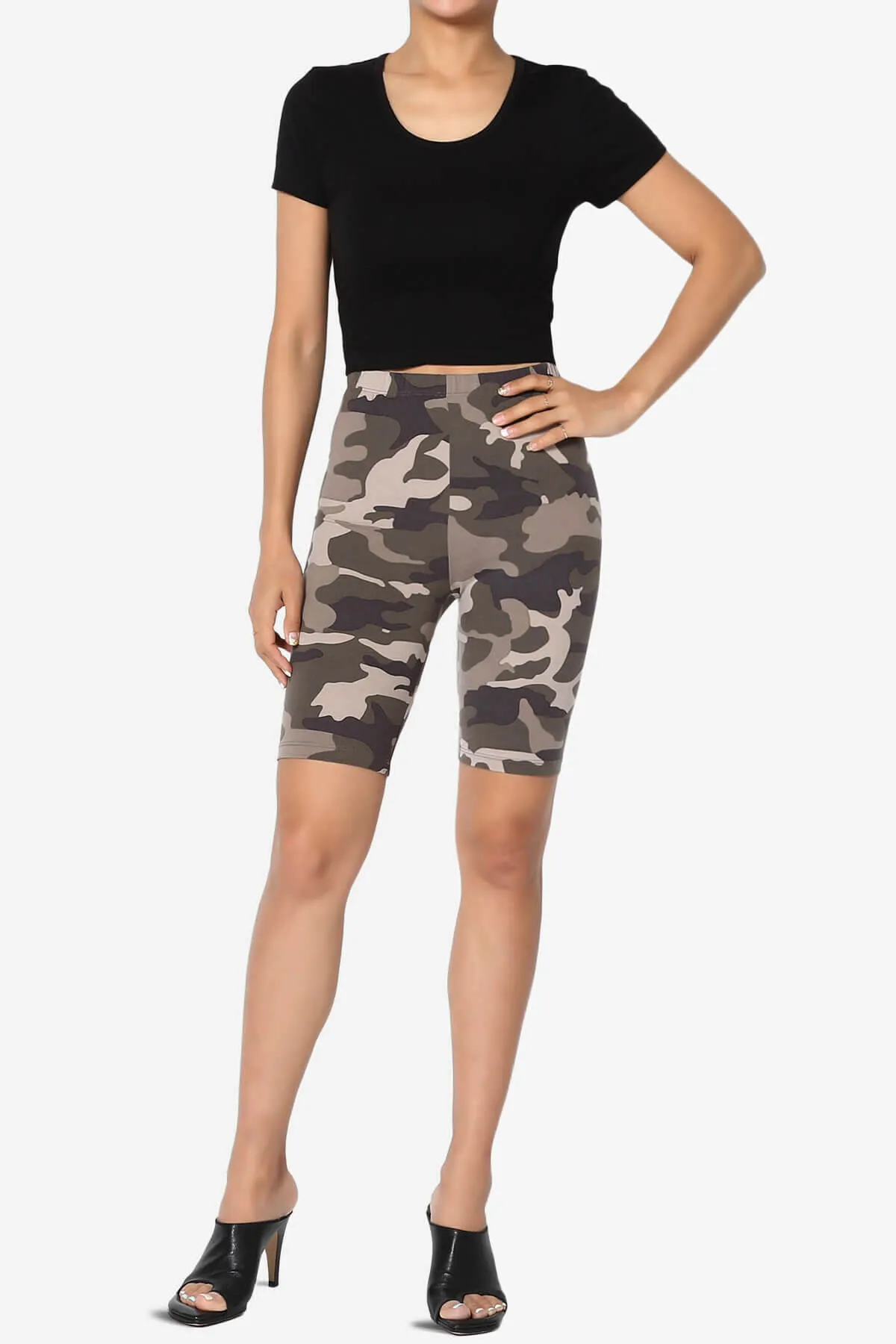 Michigan Camo Print Microfiber Bike Short Leggings